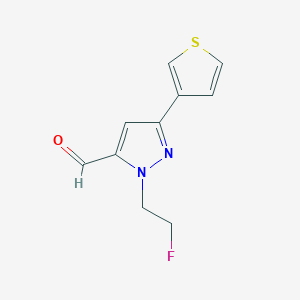 1-(2-fluoroethyl)-3-(thiophen-3-yl)-1H-pyrazole-5-carbaldehyde
