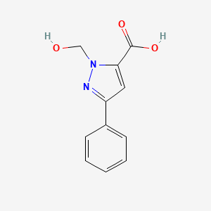 molecular formula C11H10N2O3 B1483583 1-(hydroxymethyl)-3-phenyl-1H-pyrazole-5-carboxylic acid CAS No. 2092049-38-0