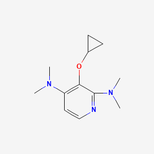 molecular formula C12H19N3O B14835833 3-Cyclopropoxy-N2,N2,N4,N4-tetramethylpyridine-2,4-diamine 