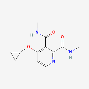 molecular formula C12H15N3O3 B14835846 4-Cyclopropoxy-N2,N3-dimethylpyridine-2,3-dicarboxamide 