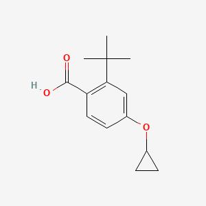 molecular formula C14H18O3 B14835850 2-Tert-butyl-4-cyclopropoxybenzoic acid 