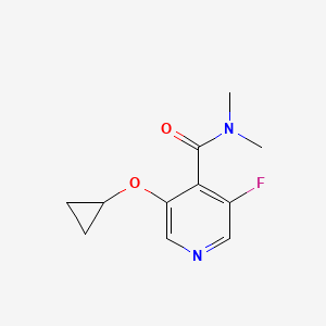 molecular formula C11H13FN2O2 B14835856 3-Cyclopropoxy-5-fluoro-N,N-dimethylisonicotinamide 