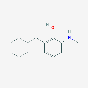 molecular formula C14H21NO B14835862 2-(Cyclohexylmethyl)-6-(methylamino)phenol 