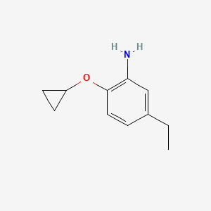 molecular formula C11H15NO B14835873 2-Cyclopropoxy-5-ethylaniline 