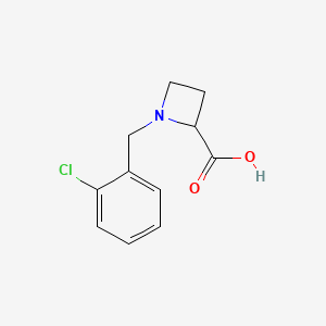 molecular formula C11H12ClNO2 B14835878 1-(2-Chloro-benzyl)-azetidine-2-carboxylic acid 