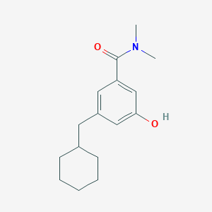 molecular formula C16H23NO2 B14835886 3-(Cyclohexylmethyl)-5-hydroxy-N,N-dimethylbenzamide 