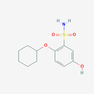 molecular formula C12H17NO4S B14835899 2-(Cyclohexyloxy)-5-hydroxybenzenesulfonamide 