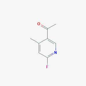 molecular formula C8H8FNO B14835903 1-(6-Fluoro-4-methylpyridin-3-YL)ethanone 