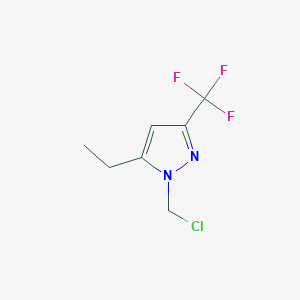 molecular formula C7H8ClF3N2 B1483591 1-(chloromethyl)-5-ethyl-3-(trifluoromethyl)-1H-pyrazole CAS No. 2090848-74-9
