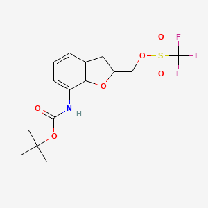 (7-(Tert-butoxycarbonylamino)-2,3-dihydrobenzofuran-2-YL)methyl trifluoromethanesulfonate