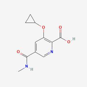 molecular formula C11H12N2O4 B14835936 3-Cyclopropoxy-5-(methylcarbamoyl)picolinic acid 