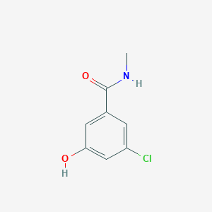 molecular formula C8H8ClNO2 B14835959 3-Chloro-5-hydroxy-N-methylbenzamide 