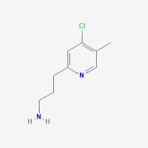 molecular formula C9H13ClN2 B14835971 3-(4-Chloro-5-methylpyridin-2-YL)propan-1-amine 