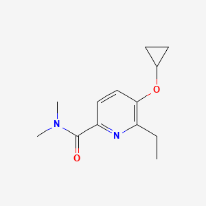 molecular formula C13H18N2O2 B14835977 5-Cyclopropoxy-6-ethyl-N,N-dimethylpicolinamide 