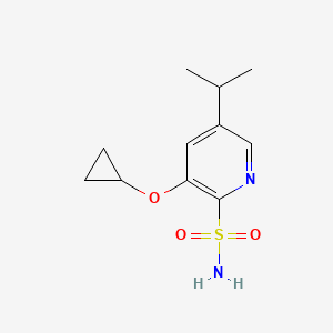 molecular formula C11H16N2O3S B14835988 3-Cyclopropoxy-5-isopropylpyridine-2-sulfonamide 