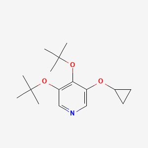 molecular formula C16H25NO3 B14835996 3,4-DI-Tert-butoxy-5-cyclopropoxypyridine CAS No. 1243346-93-1