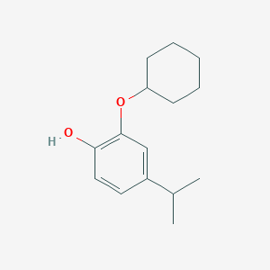 molecular formula C15H22O2 B14836004 2-(Cyclohexyloxy)-4-isopropylphenol 