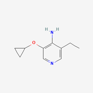 molecular formula C10H14N2O B14836011 3-Cyclopropoxy-5-ethylpyridin-4-amine 