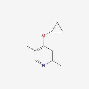 molecular formula C10H13NO B14836045 4-Cyclopropoxy-2,5-dimethylpyridine 