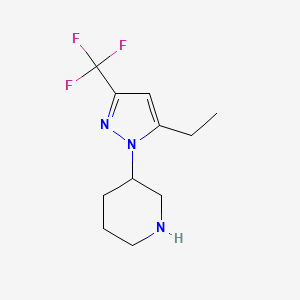 3-(5-ethyl-3-(trifluoromethyl)-1H-pyrazol-1-yl)piperidine