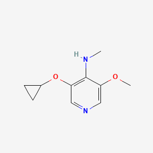 molecular formula C10H14N2O2 B14836098 3-Cyclopropoxy-5-methoxy-N-methylpyridin-4-amine 