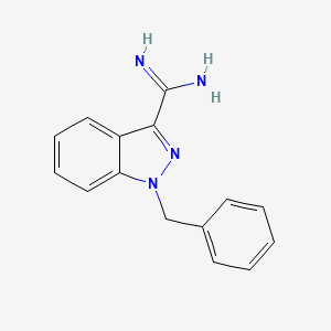 molecular formula C15H14N4 B14836135 1-Benzyl-1H-indazole-3-carboximidamide 