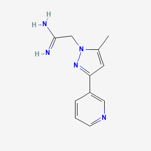 molecular formula C11H13N5 B1483614 2-(5-methyl-3-(pyridin-3-yl)-1H-pyrazol-1-yl)acetimidamide CAS No. 2098109-16-9