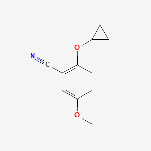 molecular formula C11H11NO2 B14836157 2-Cyclopropoxy-5-methoxybenzonitrile 