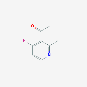 molecular formula C8H8FNO B14836181 1-(4-Fluoro-2-methylpyridin-3-YL)ethanone 