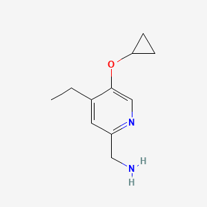 (5-Cyclopropoxy-4-ethylpyridin-2-YL)methanamine