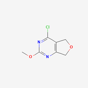 molecular formula C7H7ClN2O2 B14836235 4-Chloro-2-methoxy-5,7-dihydrofuro[3,4-D]pyrimidine 