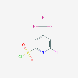 molecular formula C6H2ClF3INO2S B14836240 6-Iodo-4-(trifluoromethyl)pyridine-2-sulfonyl chloride CAS No. 1393547-47-1