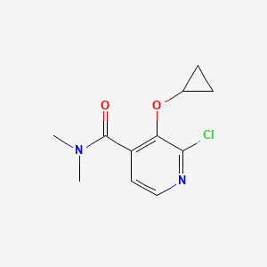 molecular formula C11H13ClN2O2 B14836267 2-Chloro-3-cyclopropoxy-N,N-dimethylisonicotinamide 