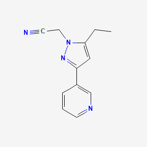 2-(5-ethyl-3-(pyridin-3-yl)-1H-pyrazol-1-yl)acetonitrile