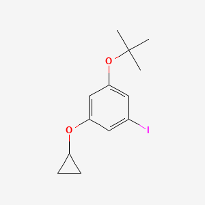 molecular formula C13H17IO2 B14836283 1-Tert-butoxy-3-cyclopropoxy-5-iodobenzene 