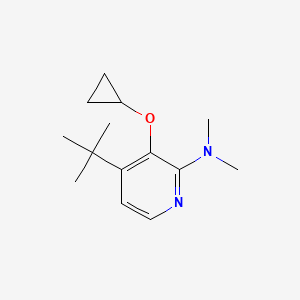 molecular formula C14H22N2O B14836311 4-Tert-butyl-3-cyclopropoxy-N,N-dimethylpyridin-2-amine 