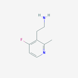 molecular formula C8H11FN2 B14836323 2-(4-Fluoro-2-methylpyridin-3-YL)ethanamine 