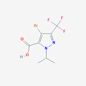 molecular formula C8H8BrF3N2O2 B1483633 4-bromo-1-isopropyl-3-(trifluoromethyl)-1H-pyrazole-5-carboxylic acid CAS No. 2091131-10-9