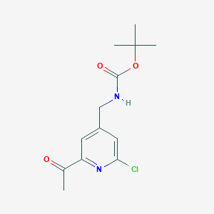 molecular formula C13H17ClN2O3 B14836338 Tert-butyl (2-acetyl-6-chloropyridin-4-YL)methylcarbamate 