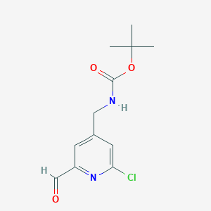 Tert-butyl (2-chloro-6-formylpyridin-4-YL)methylcarbamate