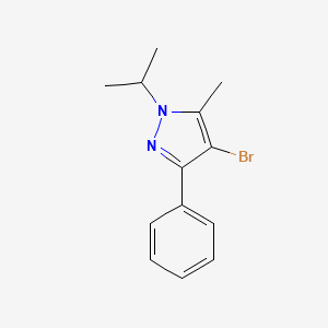 molecular formula C13H15BrN2 B1483637 4-bromo-1-isopropyl-5-methyl-3-phenyl-1H-pyrazole CAS No. 2098135-21-6
