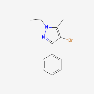 4-bromo-1-ethyl-5-methyl-3-phenyl-1H-pyrazole