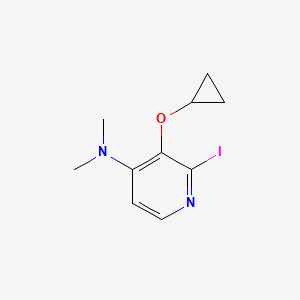 molecular formula C10H13IN2O B14836389 3-Cyclopropoxy-2-iodo-N,N-dimethylpyridin-4-amine 