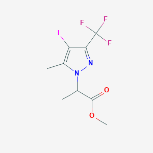 methyl 2-(4-iodo-5-methyl-3-(trifluoromethyl)-1H-pyrazol-1-yl)propanoate