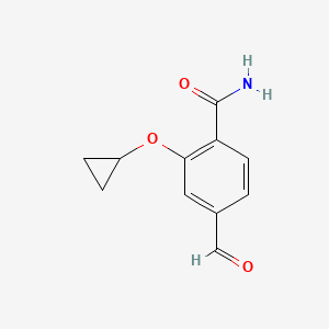 2-Cyclopropoxy-4-formylbenzamide