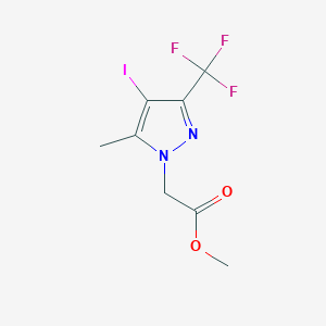 methyl 2-(4-iodo-5-methyl-3-(trifluoromethyl)-1H-pyrazol-1-yl)acetate