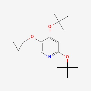 molecular formula C16H25NO3 B14836420 2,4-DI-Tert-butoxy-5-cyclopropoxypyridine 