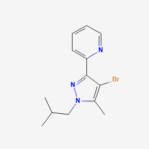 2-(4-bromo-1-isobutyl-5-methyl-1H-pyrazol-3-yl)pyridine