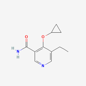 molecular formula C11H14N2O2 B14836436 4-Cyclopropoxy-5-ethylnicotinamide 