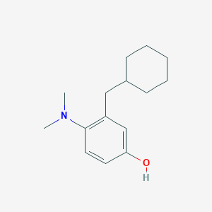 molecular formula C15H23NO B14836447 3-(Cyclohexylmethyl)-4-(dimethylamino)phenol 